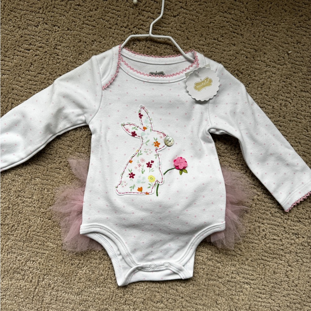 NWT Mudpie baby girl Easter outfit
